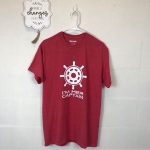 Gildan Red Crewneck Cruise T Shirt
